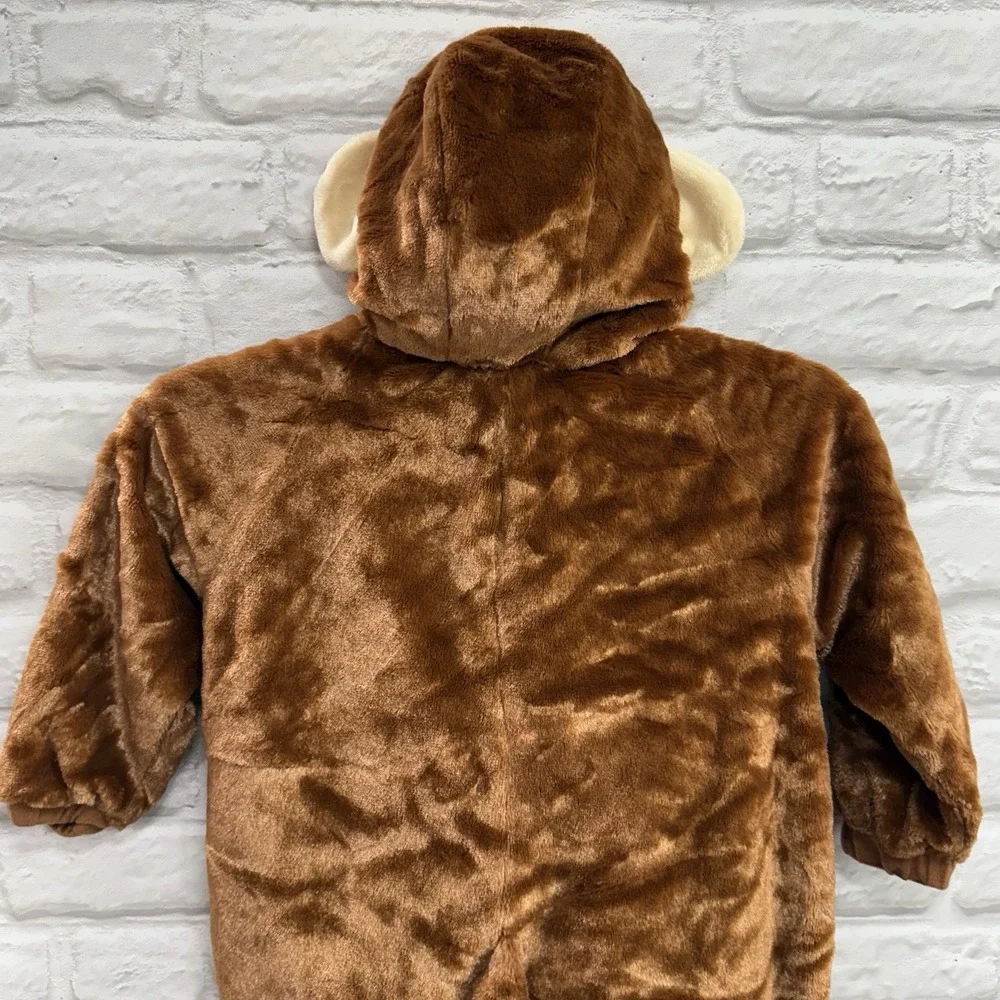 Kids Monkey Halloween Costume 3T / 4T Halloween Fleece Bodysuit Warm Ships Fast!